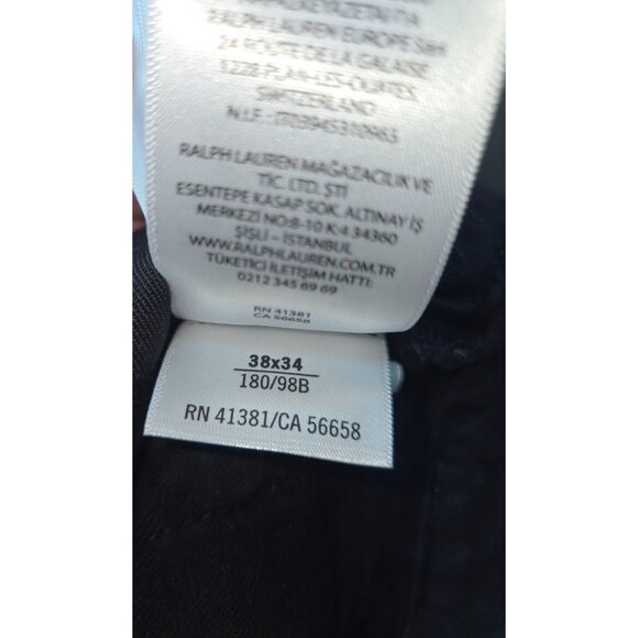 Polo Ralph Lauren Mens Hampton Relaxed Straight Jeans Black 38 x 34 - Picture 6 of 11